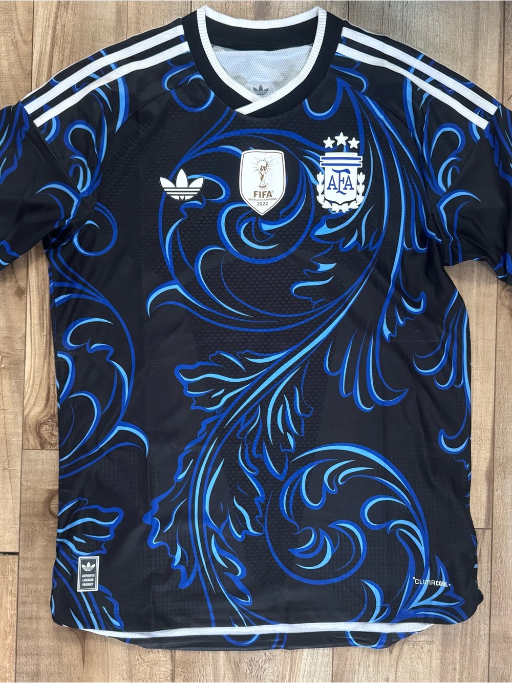 adidas Black & Blue Argentina AFA Graphic Football Jersey